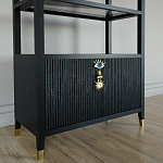 Стеллаж со стеклянными полками Elsa Dreams Black варинант исполнения - 4 | Loft Concept в Самаре