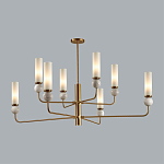 Люстра на штанге с 8-ю цилиндрическими матовыми плафонами и шарами из камня Orb Essence варинант исполнения - 2 | Loft Concept в Самаре