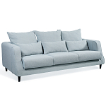 Диван Seldon с мягкими подушками голубое букле варинант исполнения - 1 | Loft Concept в Самаре