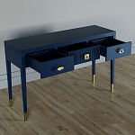 Дизайнерский Письменный стол Elsa Dreams Blue с тремя ящиками варинант исполнения - 4 | Loft Concept в Самаре