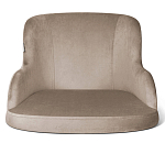 Барный стул со спинкой и подлокотниками на 4-х деревянных ножках Бежевый Велюр Ava Charm варинант исполнения - 2 | Loft Concept в Самаре