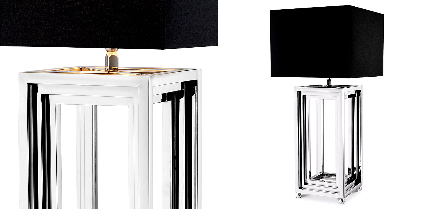 Настольная лампа Eichholtz Table Lamp Menaggio Nickel Настольная лампа Eichholtz Table Lamp Menaggio Nickel - Loft-Concept в Самаре