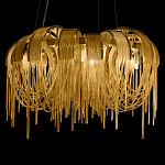 Люстра подвесная круглая с изогнутыми металлическими дугами и ниспадающими цепочками 65 см Atlantis Chain варинант исполнения - 6 | Loft Concept в Самаре