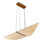 Люстра в виде распахнутых крыльев из тонких металлических планок Flight of Freedom варинант исполнения - 3 | Loft Concept в Самаре