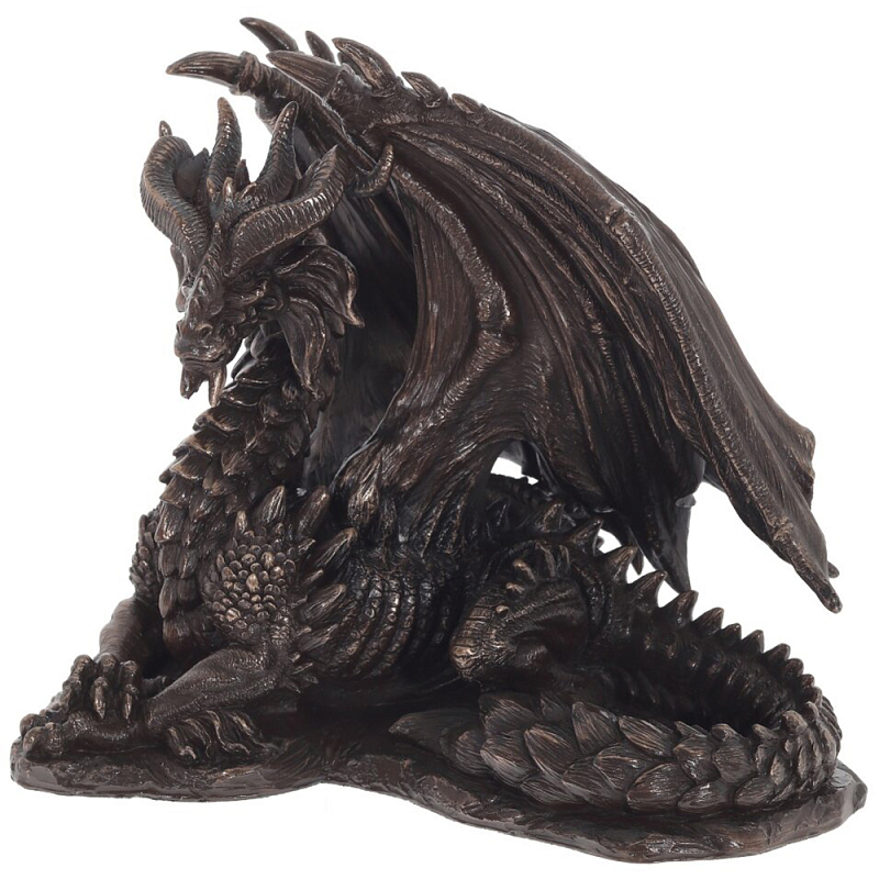 Декоративная статуэтка Дракон Dragon Dark Bronze Statuette Темная бронза в Самаре | Loft Concept 