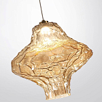 Подвесной светильник с плафоном из фактурного светло-янтарного стекла Light Ensemble варинант исполнения - 9 | Loft Concept в Самаре