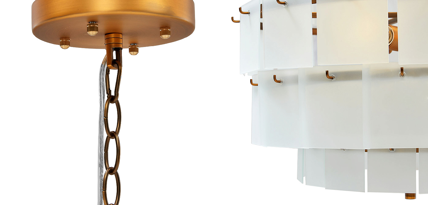 Люстра Glass Square Plates Chandelier Люстра Glass Square Plates Chandelier - Loft-Concept в Самаре