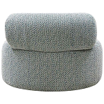 Дизайнерское круглое мягкое кресло в голубой пестрой обивке Roux Round Armchair варинант исполнения - 3 | Loft Concept в Самаре