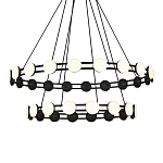 Люстра двухъярусная с круглыми светодиодными источниками света Maxine Light варинант исполнения - 2 | Loft Concept в Самаре