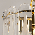 Люстра многоярусная с овальными прозрачными подвесками 28 см Harmonica варинант исполнения - 7 | Loft Concept в Самаре