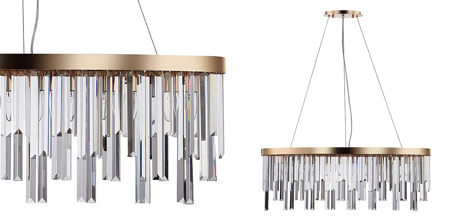 Люстра Bennett Oval Chandelier gold 90 Люстра Bennett Oval Chandelier gold 90 - Loft-Concept в Самаре