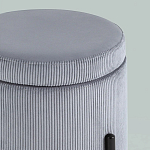 Серо-голубой пуф на черных ножках SANJAY варинант исполнения - 4 | Loft Concept в Самаре