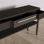 Дизайнерская Консоль с полкой и ящиком Primo Темный орех варинант исполнения - 7 | Loft Concept в Самаре