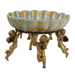 Чаша с орнаментом на бронзовых ножках в виде ангелов Eden Garden варинант исполнения - 2 | Loft Concept в Самаре