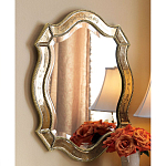 Зеркало настенное овальное в раме цвета шампань Mirror Splashes варинант исполнения - 1 | Loft Concept в Самаре