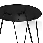 Стол журнальный с круглой столешницей из стекла Gold and Black Marble варинант исполнения - 5 | Loft Concept в Самаре