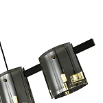 Подвесной светильник светодиодный с 5-ю цилиндрическими плафонами светло-серого цвета из стекла и стали Andrea Сhandelier Grey варинант исполнения - 3 | Loft Concept в Самаре