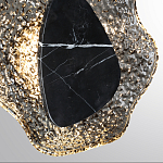 Бра с волнообразным стеклянным плафоном и вставкой из мрамора Liquid Stone варинант исполнения - 16 | Loft Concept в Самаре