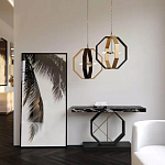 Консоль чёрная с геометрическим основанием Josette варинант исполнения - 2 | Loft Concept в Самаре