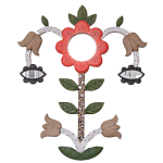 Зеркало-цветок из картона в русском стиле варинант исполнения - 1 | Loft Concept в Самаре