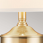 Настольная лампа со тканевым абажуром и прозрачным ребристым стеклянным основанием Quoizel варинант исполнения - 2 | Loft Concept в Самаре