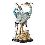 Статуэтка в виде двух птиц из фарфора с бронзовыми элементами Bird of the Garden of Eden варинант исполнения - 1 | Loft Concept в Самаре