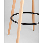 Пластиковый барный стул на ножках из массива бука Eames White варинант исполнения - 4 | Loft Concept в Самаре