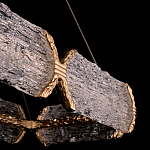 Люстра прямоугольная с текстурным природным рисунком IceFlame варинант исполнения - 3 | Loft Concept в Самаре