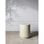 Приставной столик с рисунком из раковин устриц Bone Inlay варинант исполнения - 10 | Loft Concept в Самаре