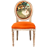 Стул из натурального бука оранжевое с цветным принтом Impressionism in Color варинант исполнения - 1 | Loft Concept в Самаре