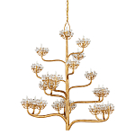 Люстра золотая в виде растения Golden Flower Glade варинант исполнения - 4 | Loft Concept в Самаре