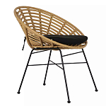 Стул круглый с ротанговым плетением Round Wicker Stool варинант исполнения - 1 | Loft Concept в Самаре