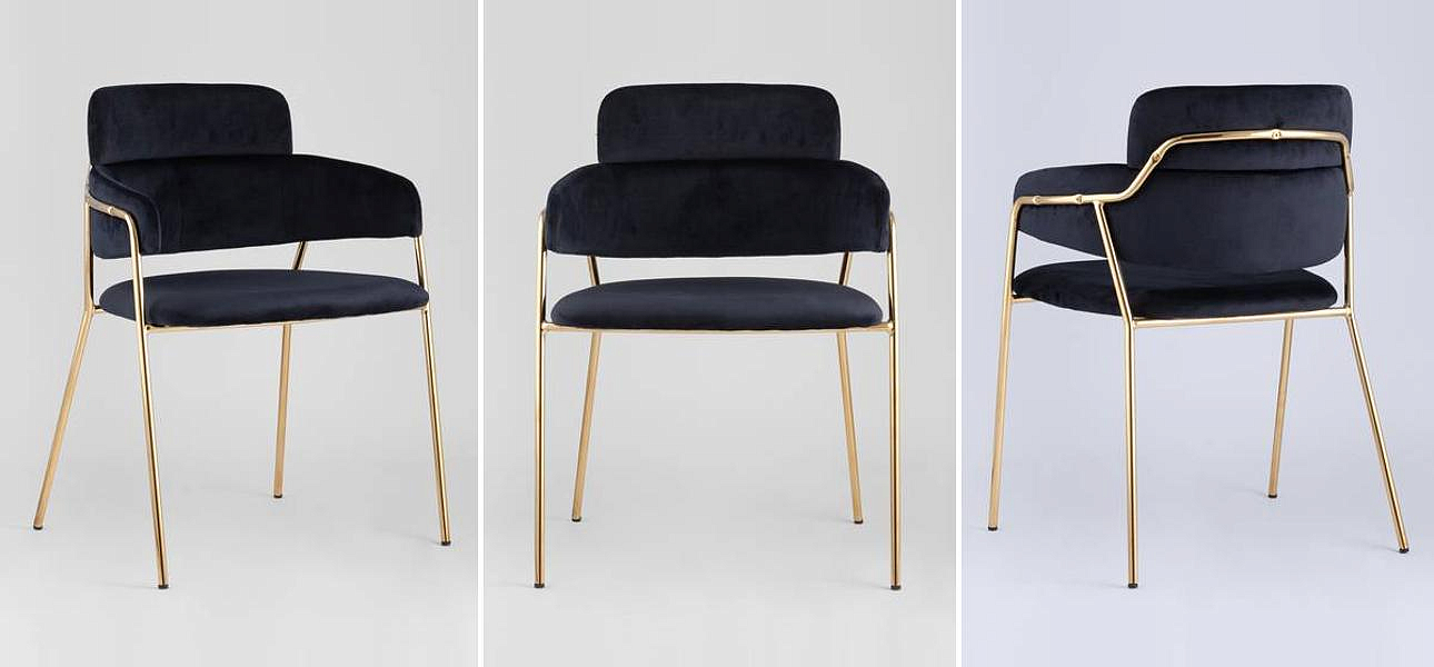 Polina chair Тёмно-синий Велюр Polina chair Тёмно-синий Велюр - Loft-Concept в Самаре