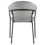 Серый стул с обивкой из искусственной замши Alexis варинант исполнения - 4 | Loft Concept в Самаре