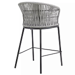 Стул барный с декоративным плетением на спинке и подлокотниках Chair Weave варинант исполнения - 3 | Loft Concept в Самаре