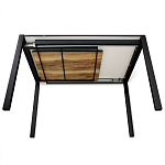 Стол обеденный раздвижной с прямоугольной столешницей на четырех черных ножках Blair варинант исполнения - 5 | Loft Concept в Самаре