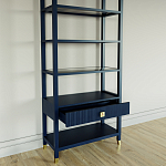 Стеллаж Elsa Dreams Blue со стеклянными полками и ящиком варинант исполнения - 3 | Loft Concept в Самаре