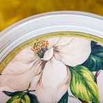 Стул светло-серый из натурального бука с изображением птиц и цветов Blooming Red Birds варинант исполнения - 5 | Loft Concept в Самаре