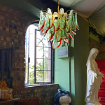 Люстра стеклянная с зелеными лепестками Green Leaf Fall варинант исполнения - 5 | Loft Concept в Самаре