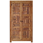 Этнический шкаф с орнаментом резьба из дерева Indian Antique Furniture варинант исполнения - 3 | Loft Concept в Самаре