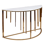 Консоль приставная полукруглая на основании золотого цвета Interior Accent варинант исполнения - 1 | Loft Concept в Самаре