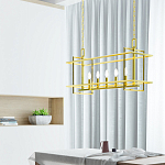 Подвесной светильник прямоугольный 5-ти ламповый Linear Kitchen Light варинант исполнения - 3 | Loft Concept в Самаре