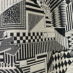 Мебельная ткань Шенилл черно-белый принт 280 см T3-44 варинант исполнения - 2 | Loft Concept в Самаре