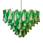 Люстра из стеклянных зеленых лепестков Petalled Illuminator варинант исполнения - 1 | Loft Concept в Самаре