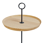 Pin журнальный столик с кольцом из натурального дуба и бетона варинант исполнения - 1 | Loft Concept в Самаре