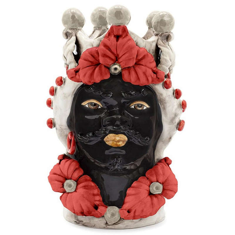 Ваза Vase Moro Man Eve Red Черный Бежевый Красный Ваза Vase Moro Man Eve Red Черный Бежевый Красный в Самаре | Loft Concept