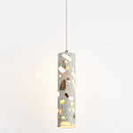 Подвесной светильник с цилиндрическим белым бетонным плафоном Terrazzo Light варинант исполнения - 1 | Loft Concept в Самаре