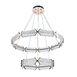 Люстра с 2-мя кольцами с текстурным природным рисунком IceFlame варинант исполнения - 9 | Loft Concept в Самаре