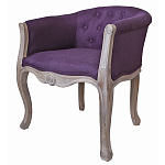 Кресло низкое в стиле прованс Louis French Armchair purple flax варинант исполнения - 1 | Loft Concept в Самаре