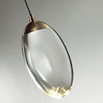 Подвесной светильник с плафоном в форме капли Crystal Transparent Drop варинант исполнения - 2 | Loft Concept в Самаре
